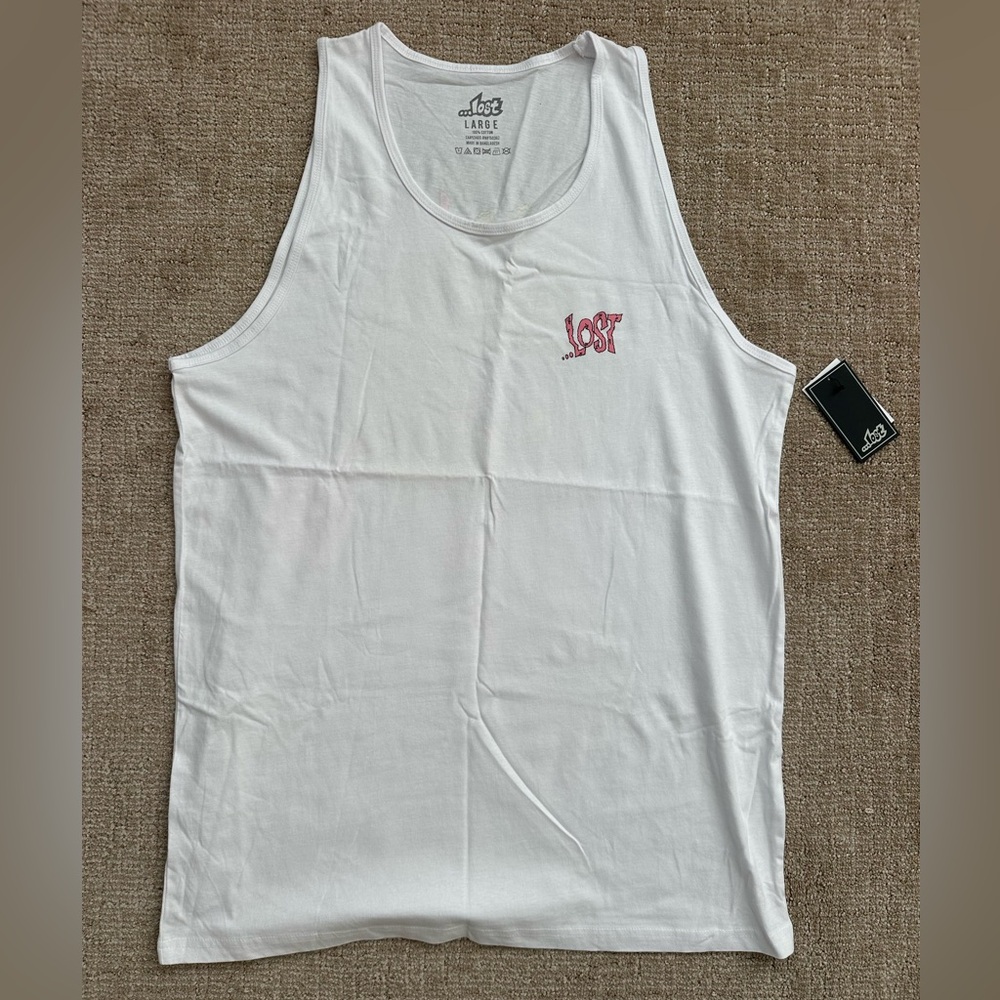Lost surfboards flip tank White Cotton Tank Top